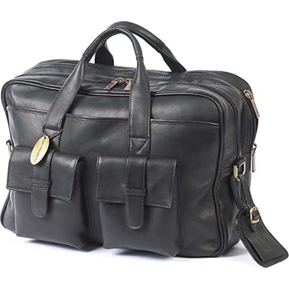 $299 NEW Claire Chase Platinum Briefcase, Black, One Size